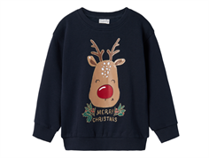 Name It dark sapphire Christmas glitter sweatshirt